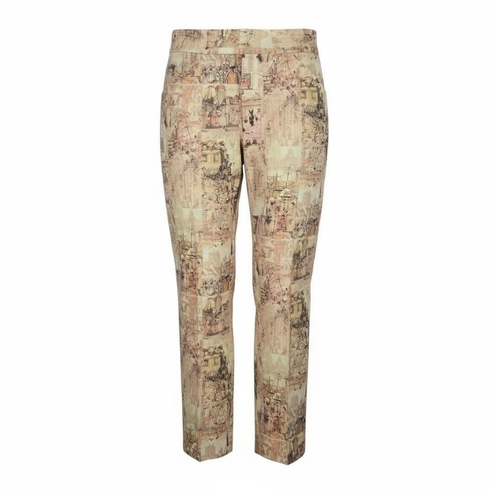 Vintage 60s 70s Izod of London City Scene Trouser Golf Pants USA Polyester 34"